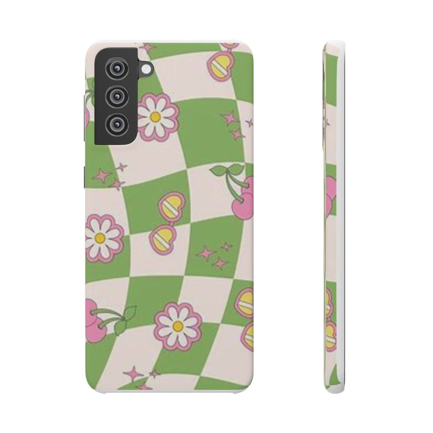 green indie pattern phone case