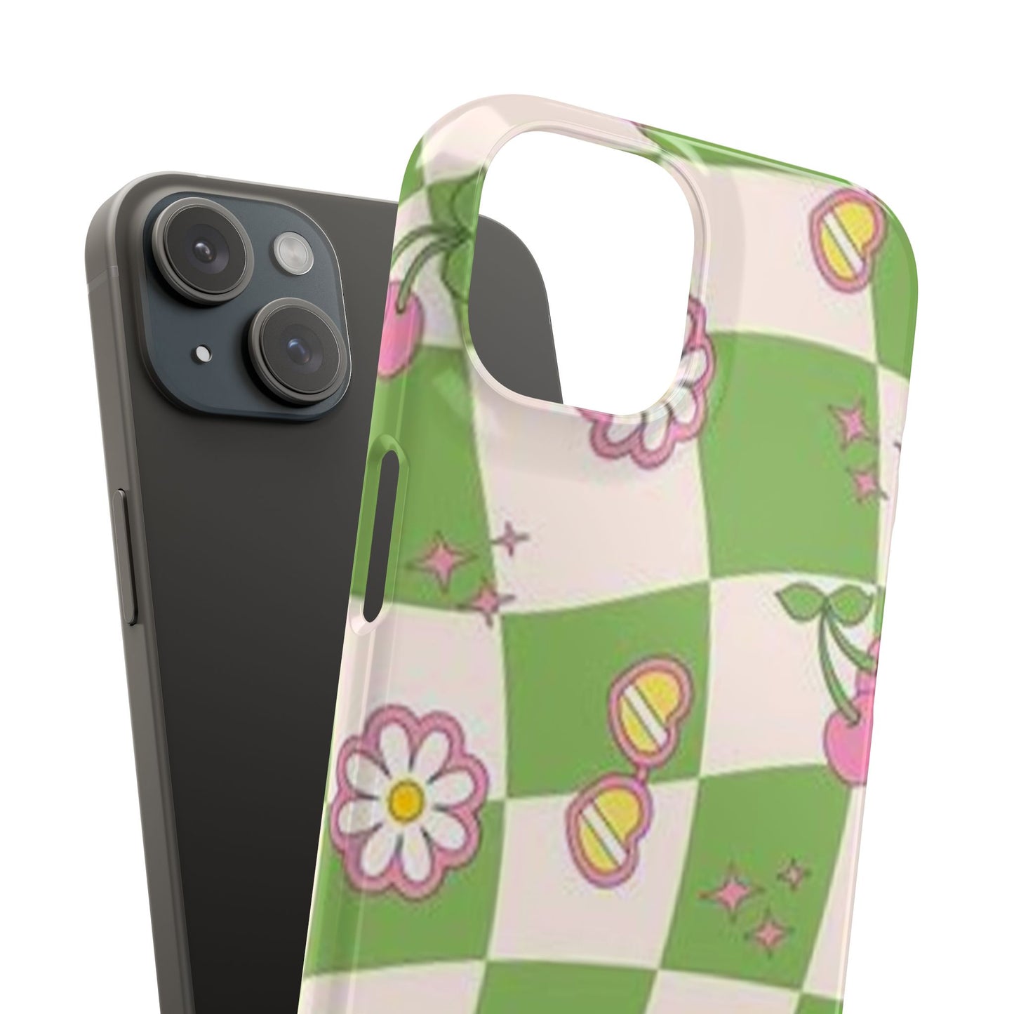 green indie pattern phone case