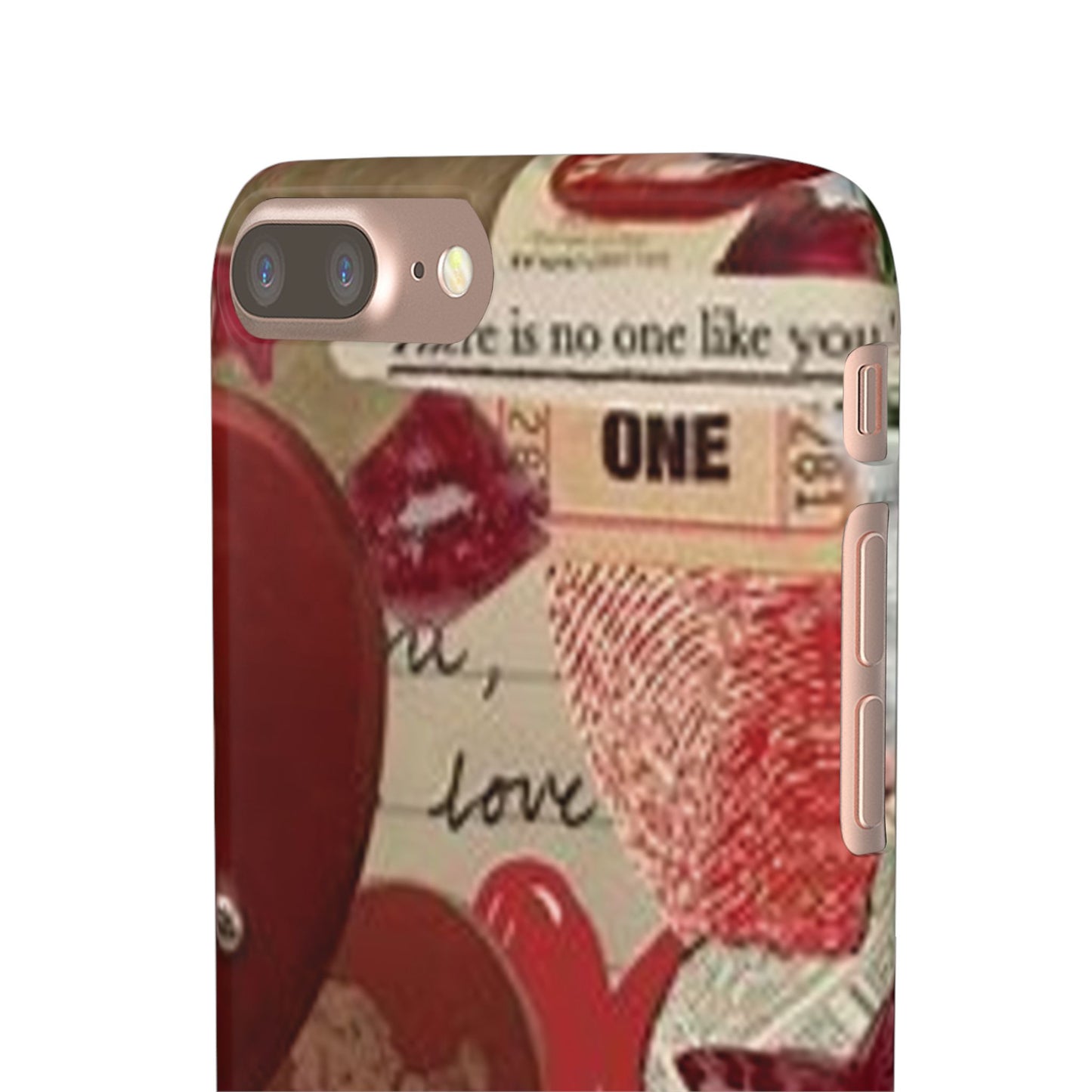 red collage phone case