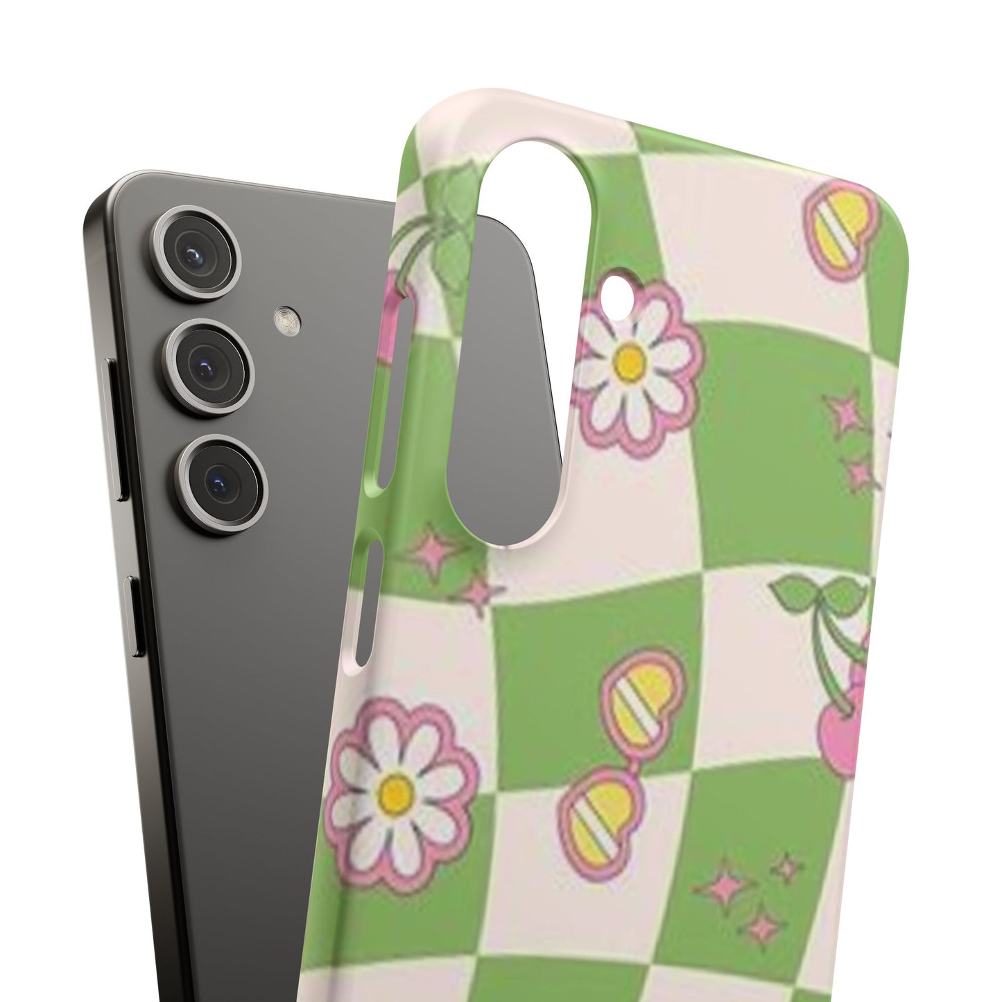 green indie pattern phone case