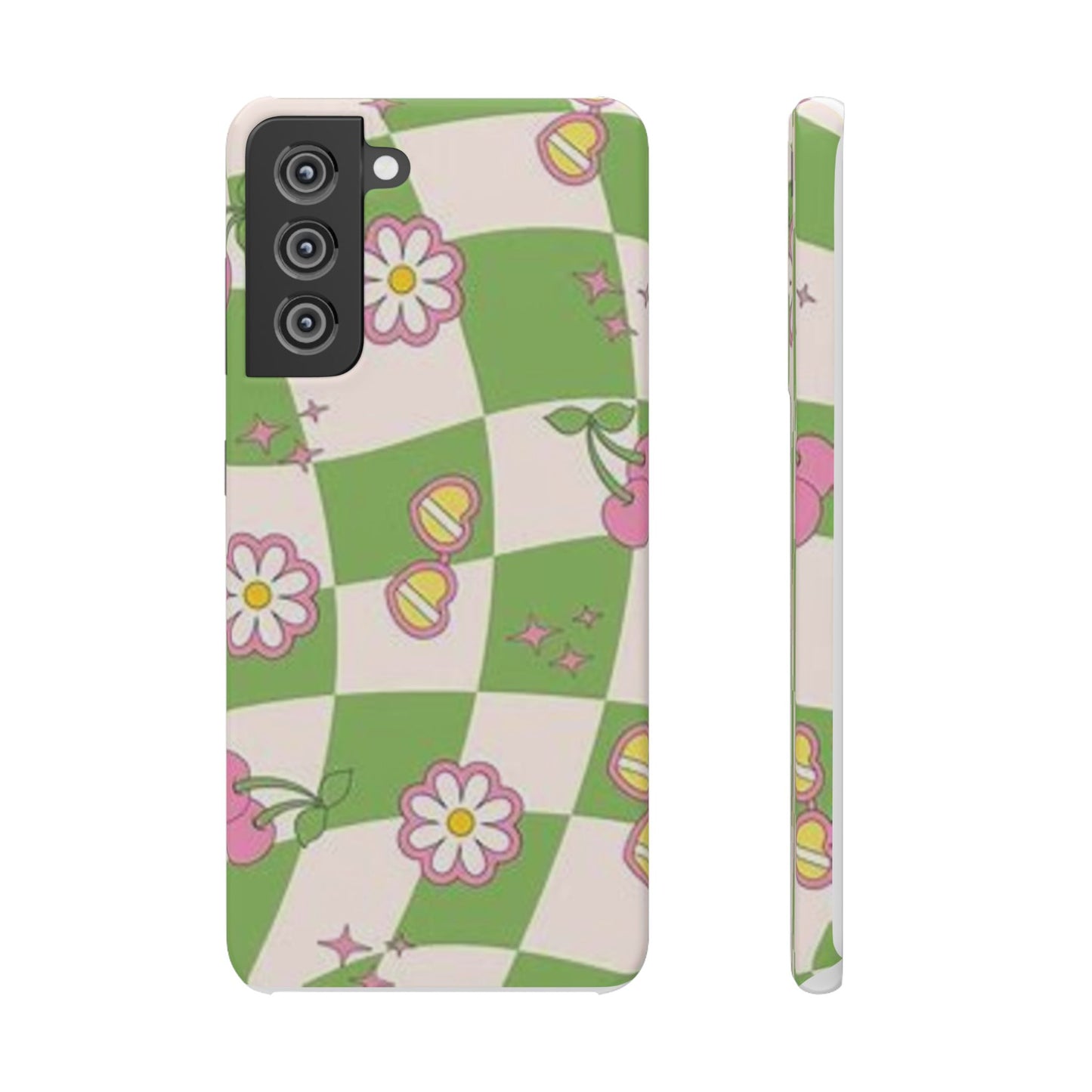 green indie pattern phone case