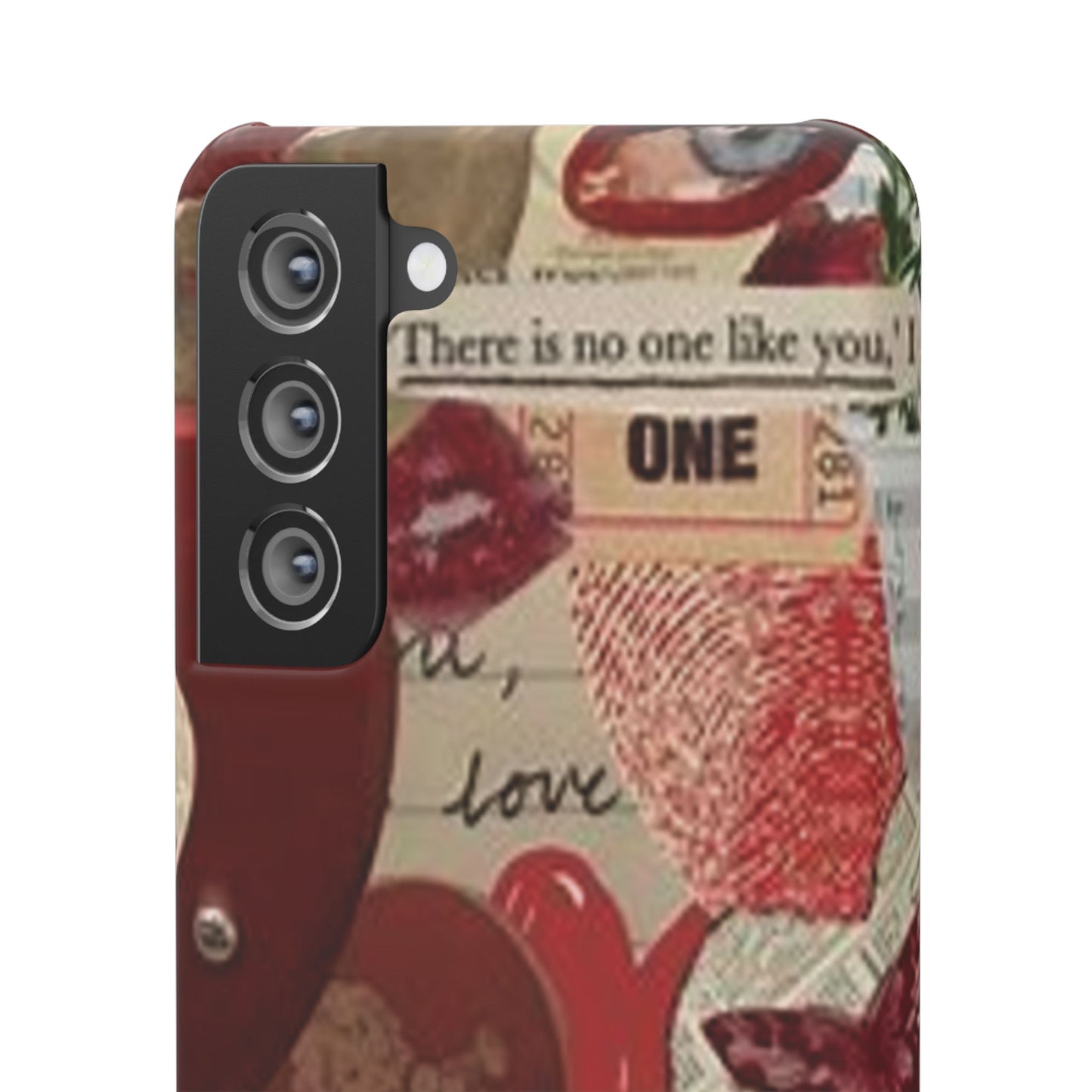 red collage phone case