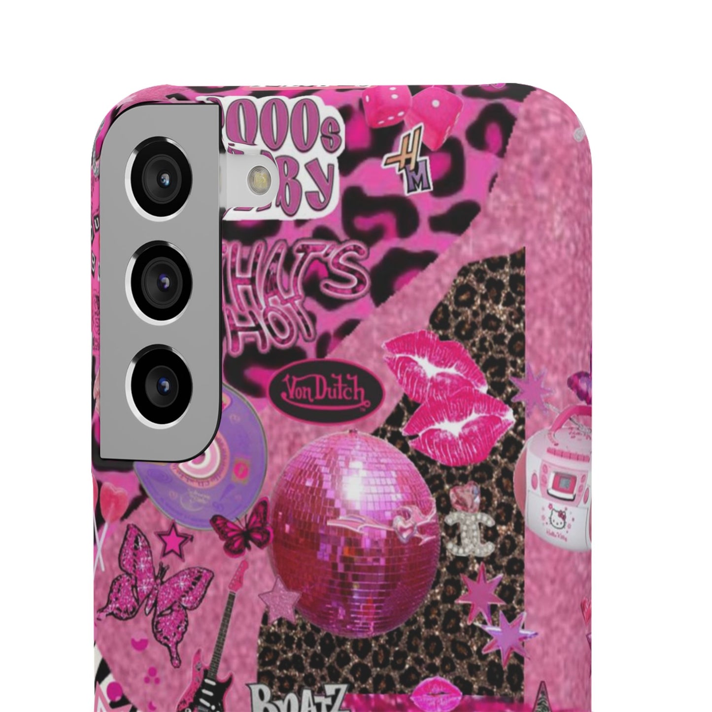 y2k trashy pink phone case