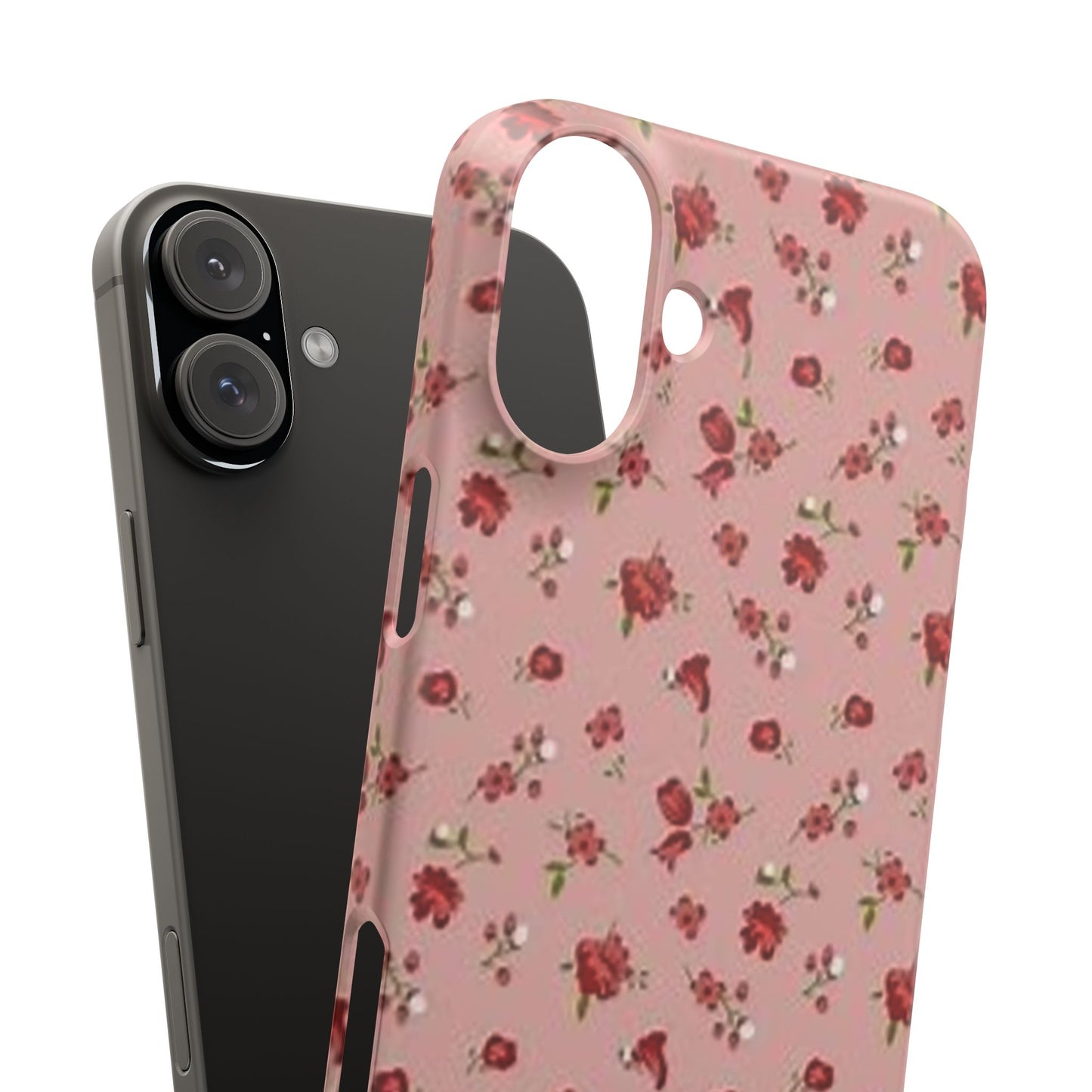 pink flower pattern phone case