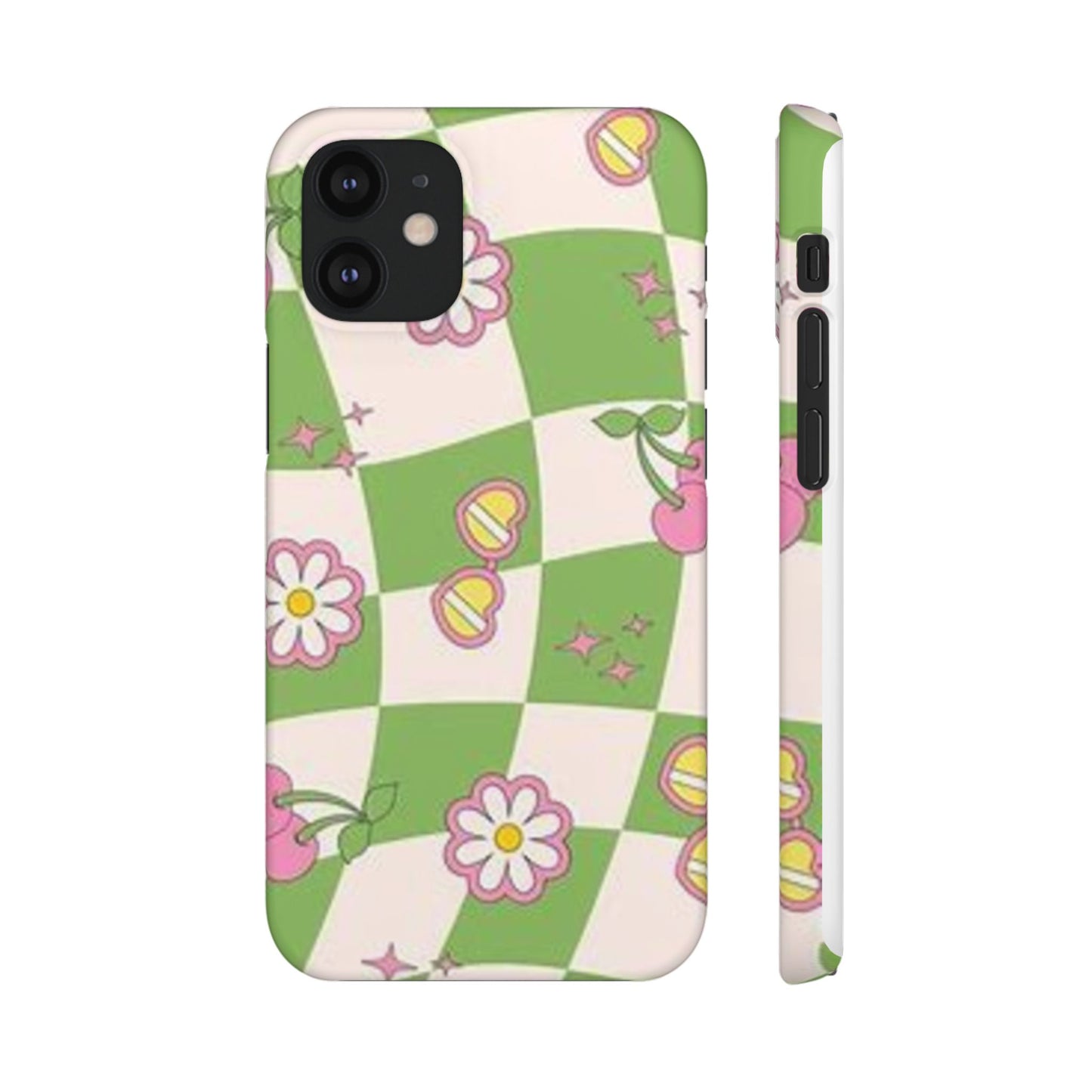 green indie pattern phone case