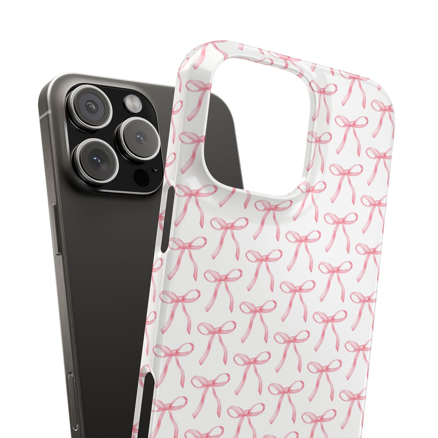 pink bow pattern phone case