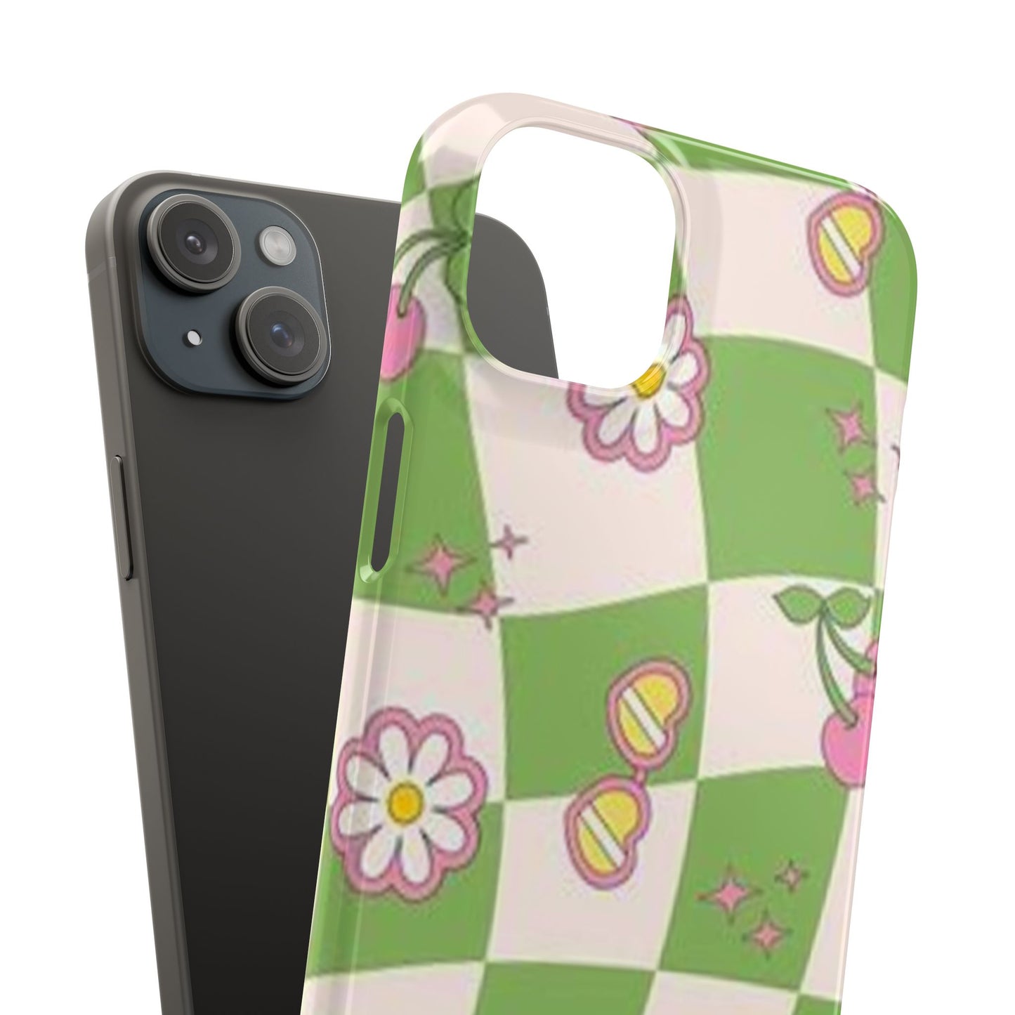 green indie pattern phone case