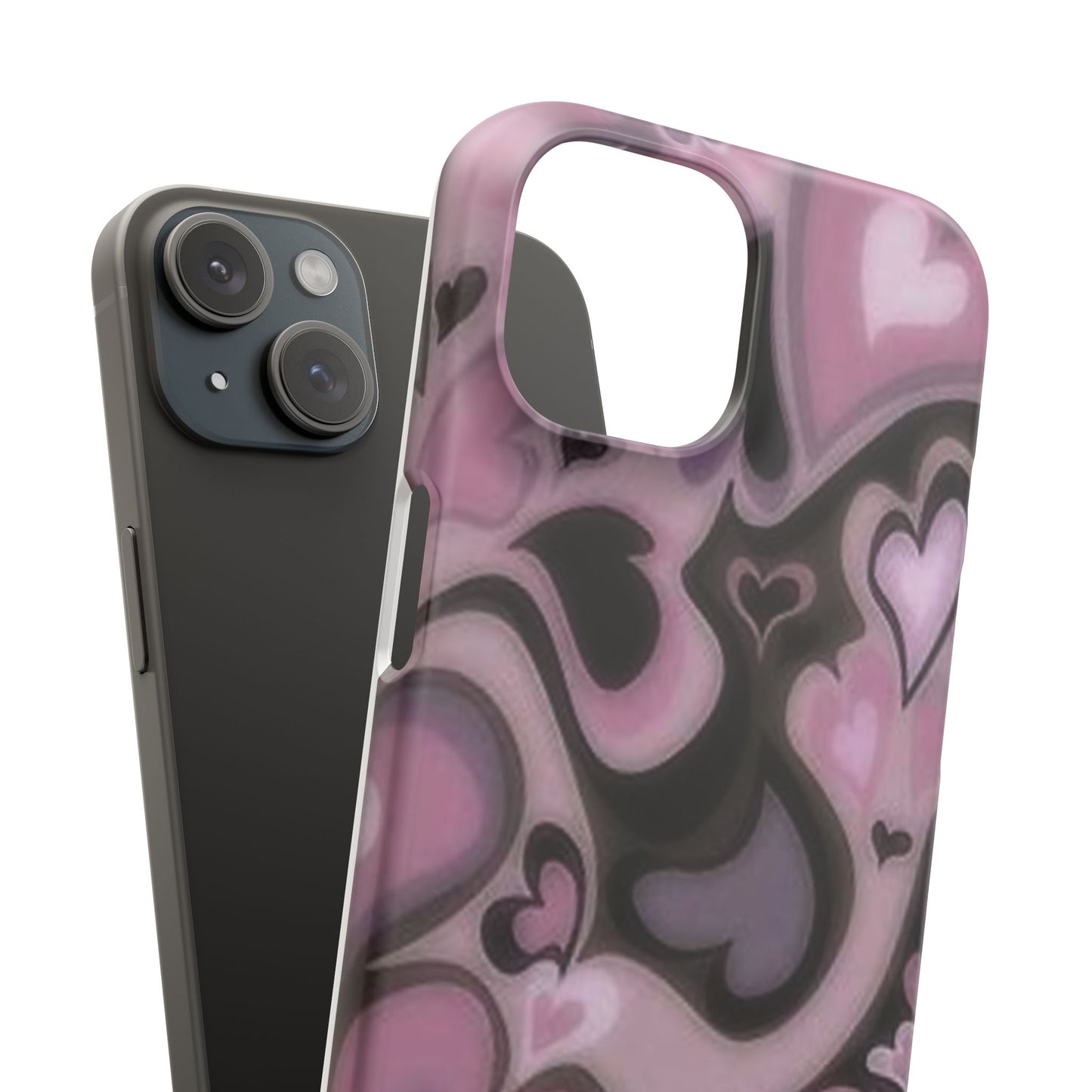 hearts pattern phone case