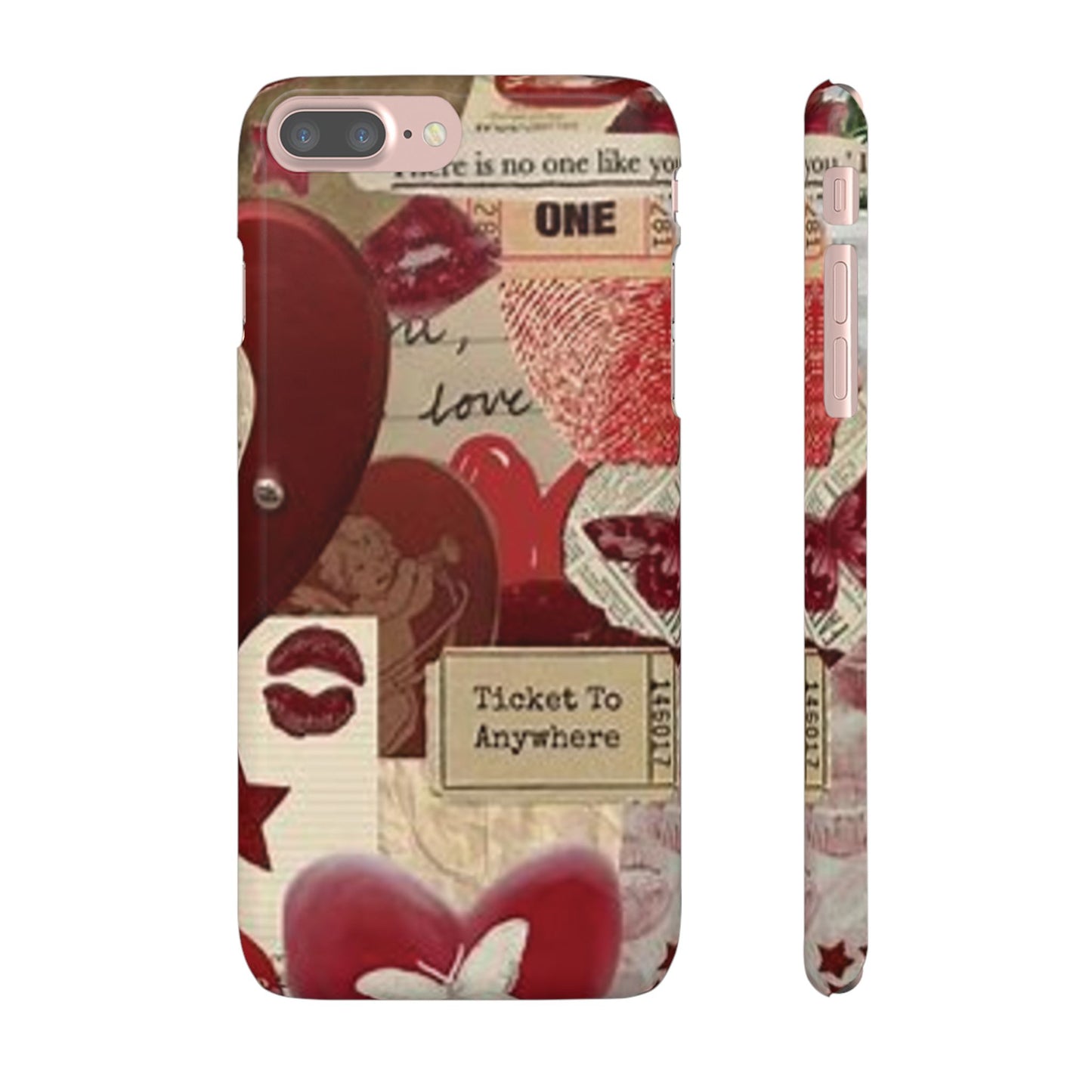 red collage phone case