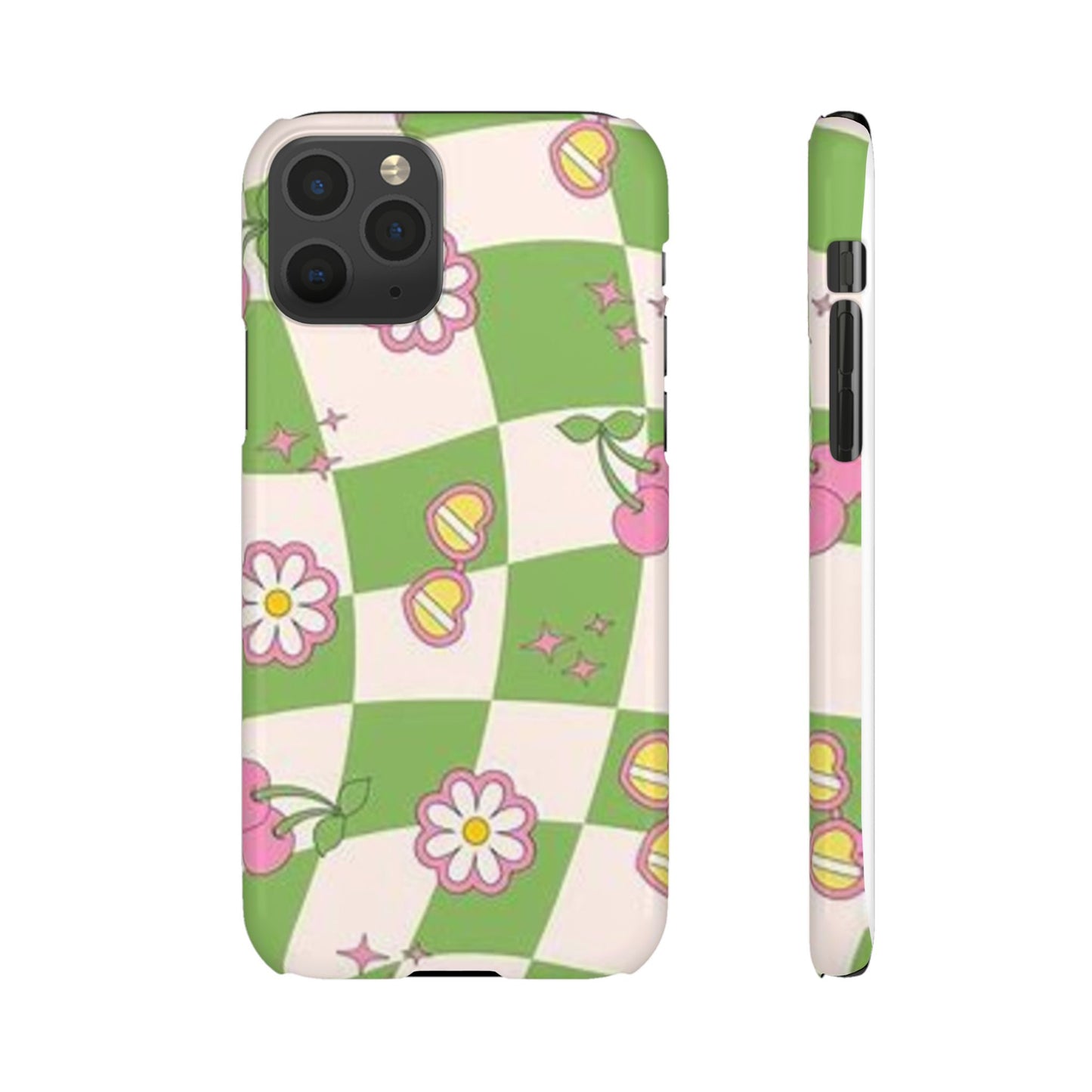 green indie pattern phone case