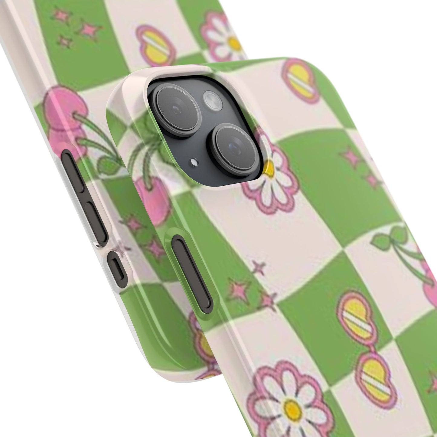 green indie pattern phone case