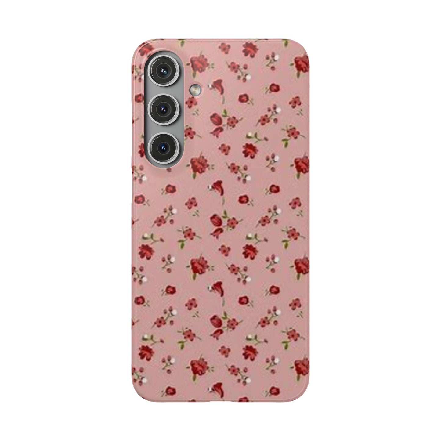 pink flower pattern phone case