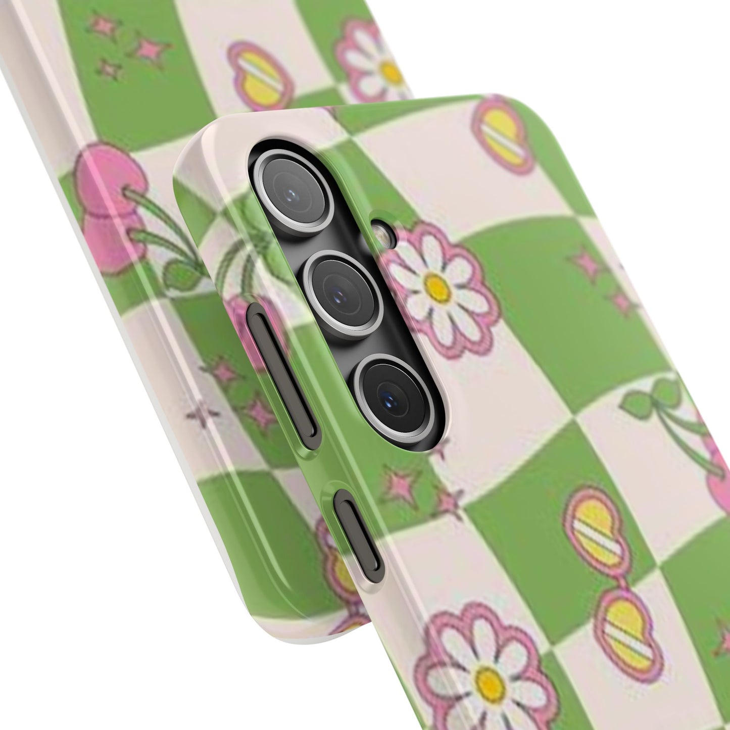 green indie pattern phone case