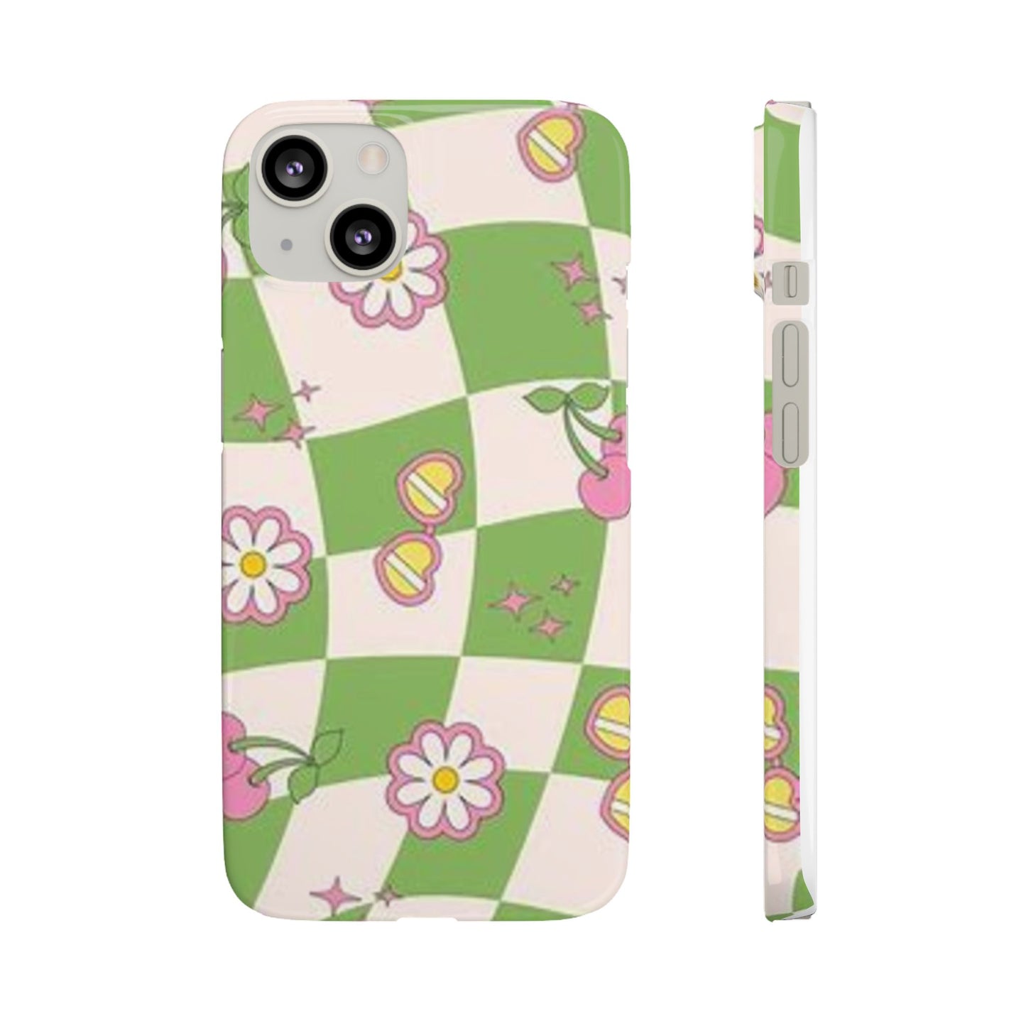 green indie pattern phone case