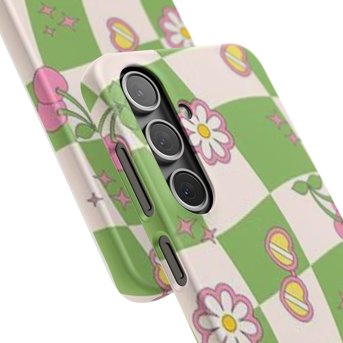 green indie pattern phone case