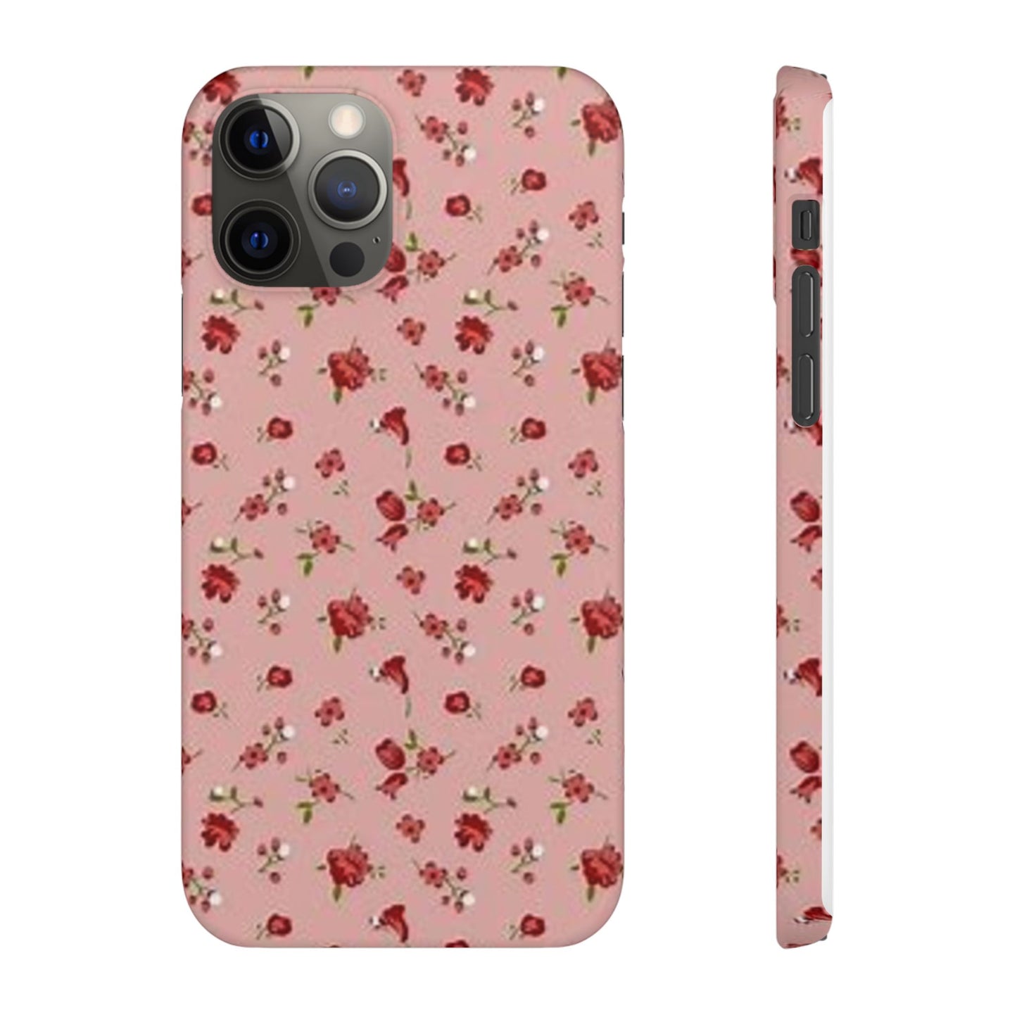 pink flower pattern phone case