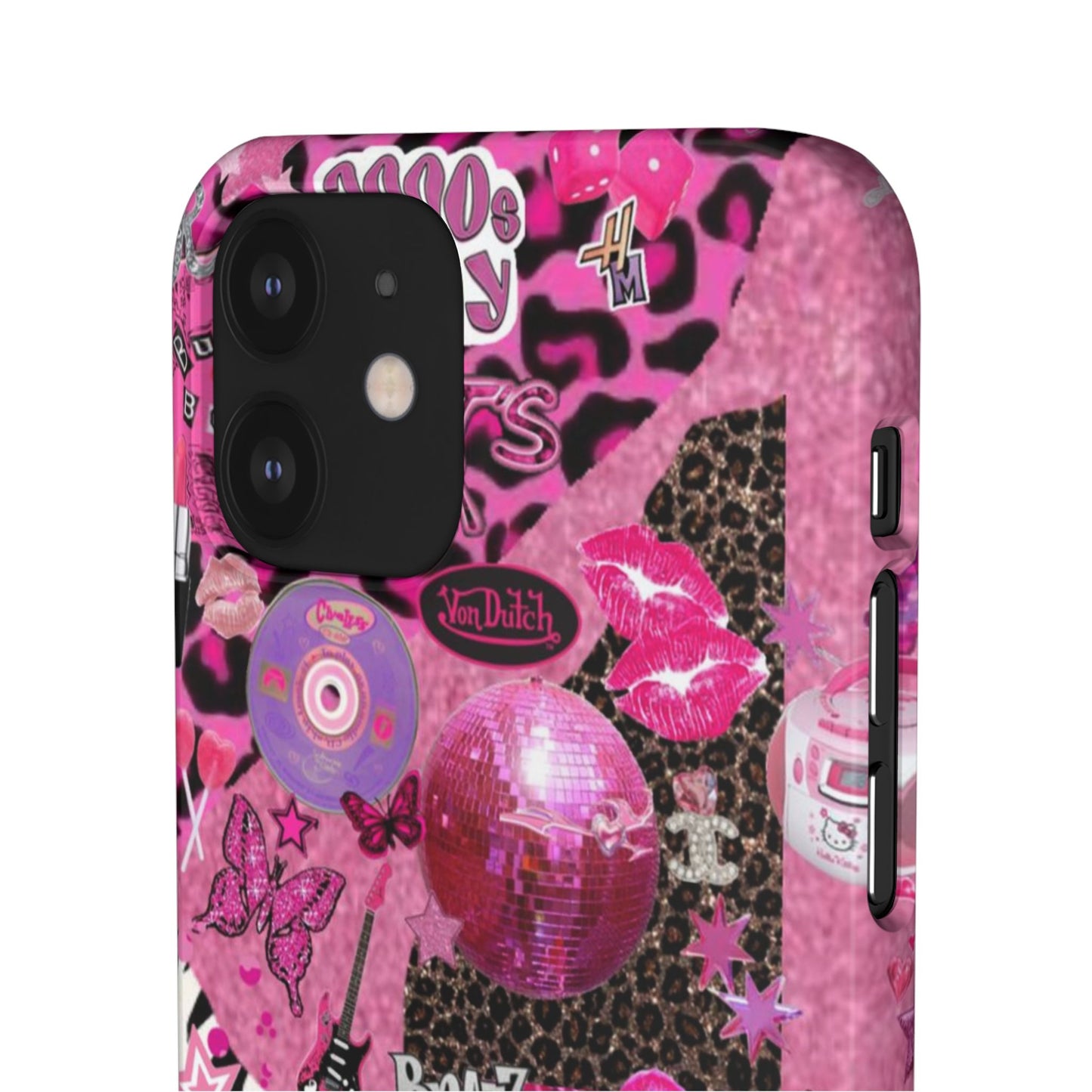 y2k trashy pink phone case