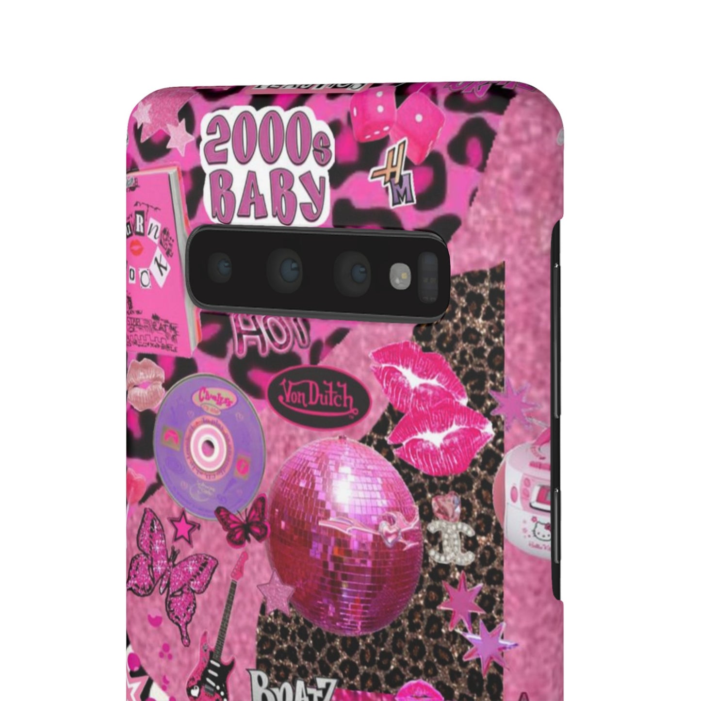 y2k trashy pink phone case