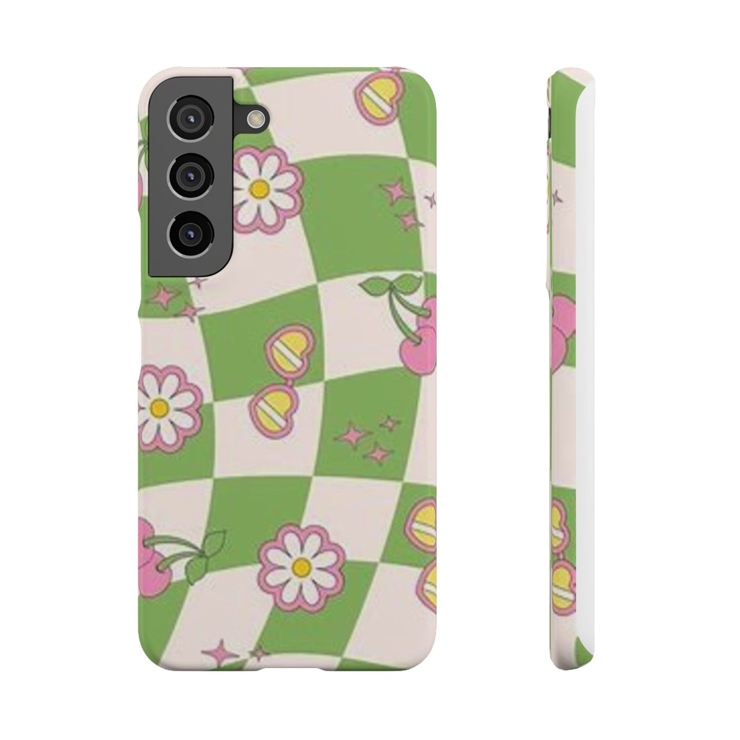 green indie pattern phone case