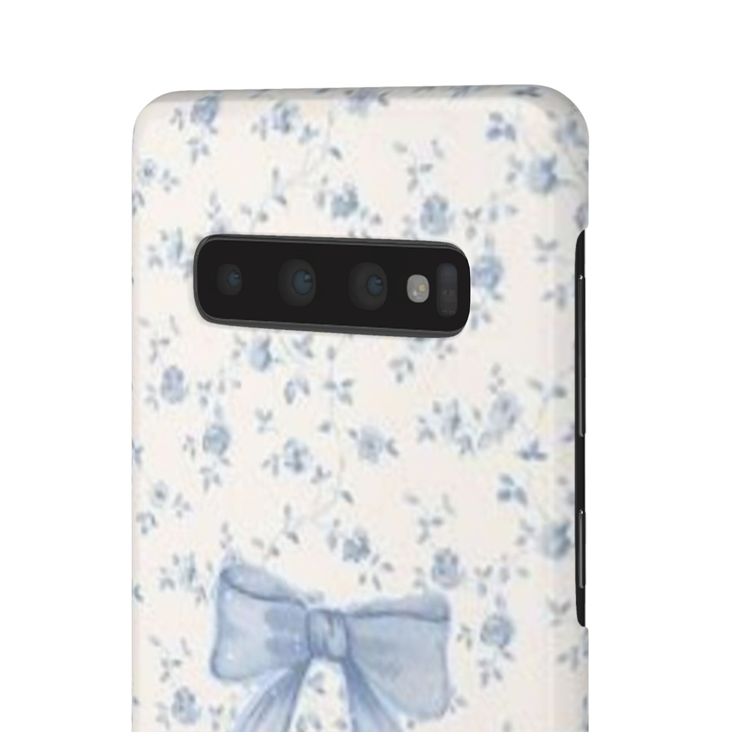 blue flowers and bow phone case