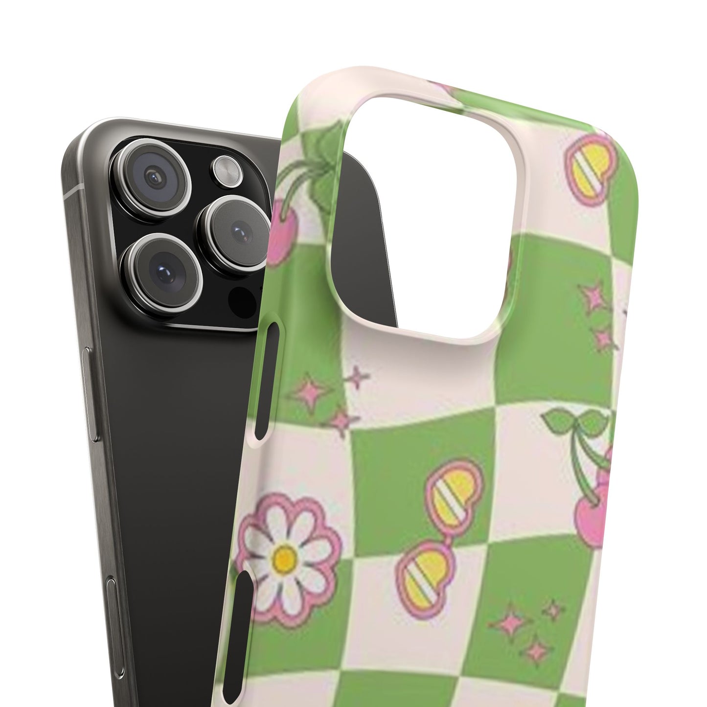 green indie pattern phone case