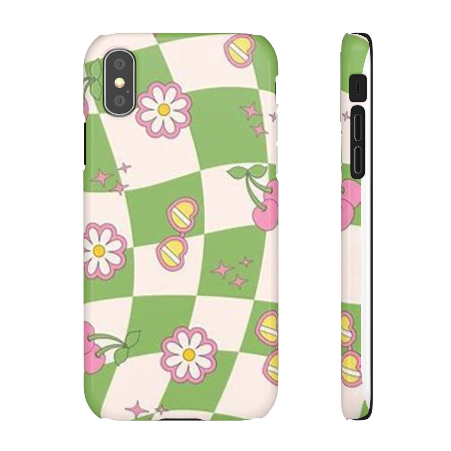 green indie pattern phone case