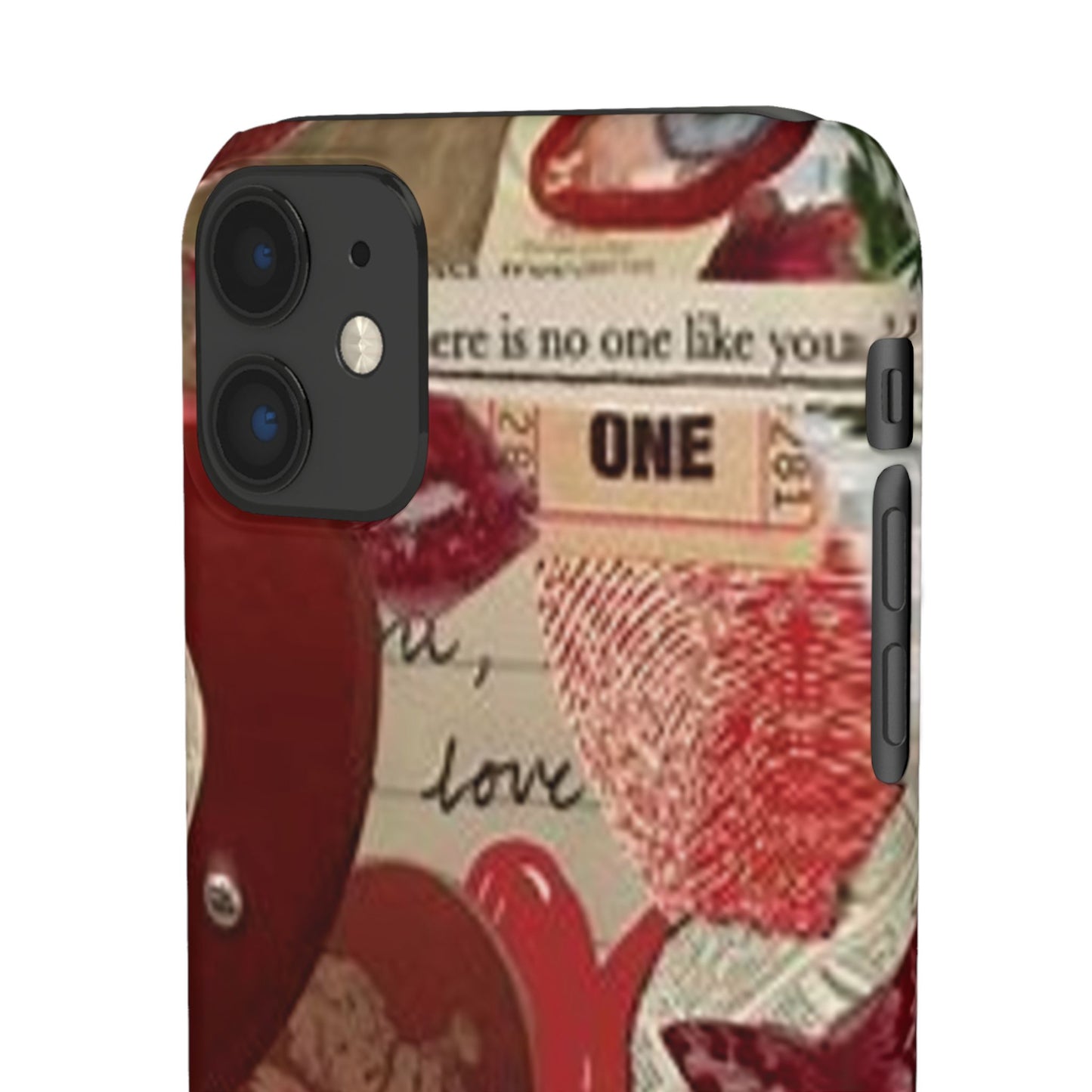 red collage phone case