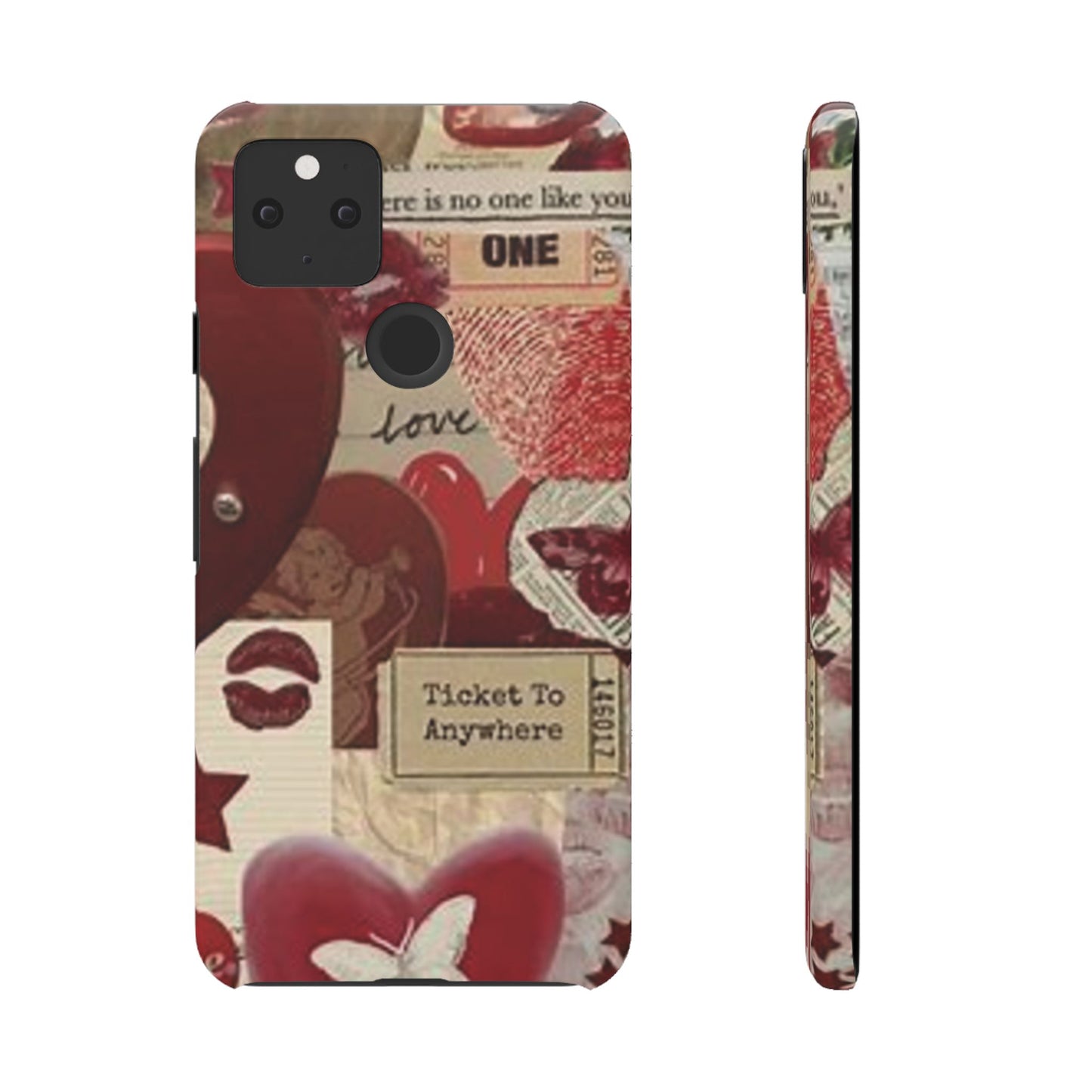 red collage phone case