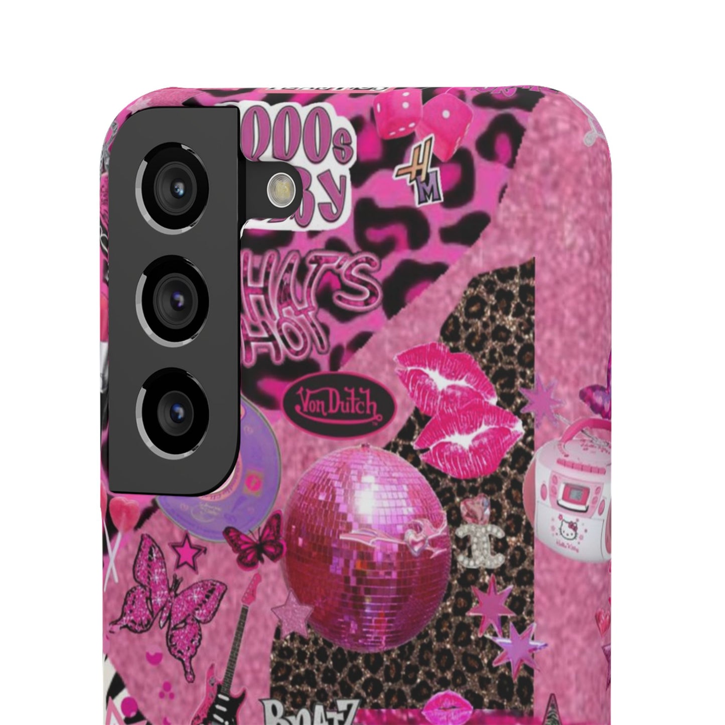 y2k trashy pink phone case