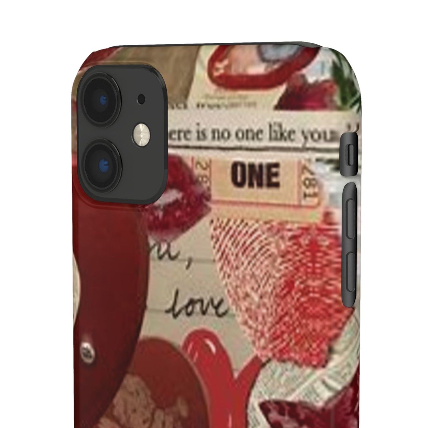 red collage phone case