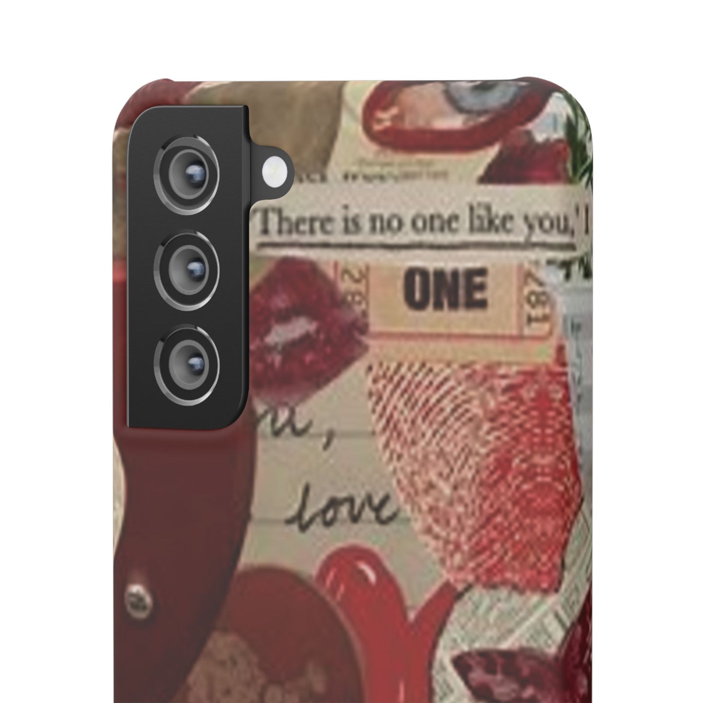 red collage phone case