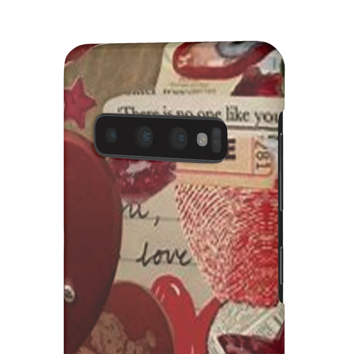 red collage phone case