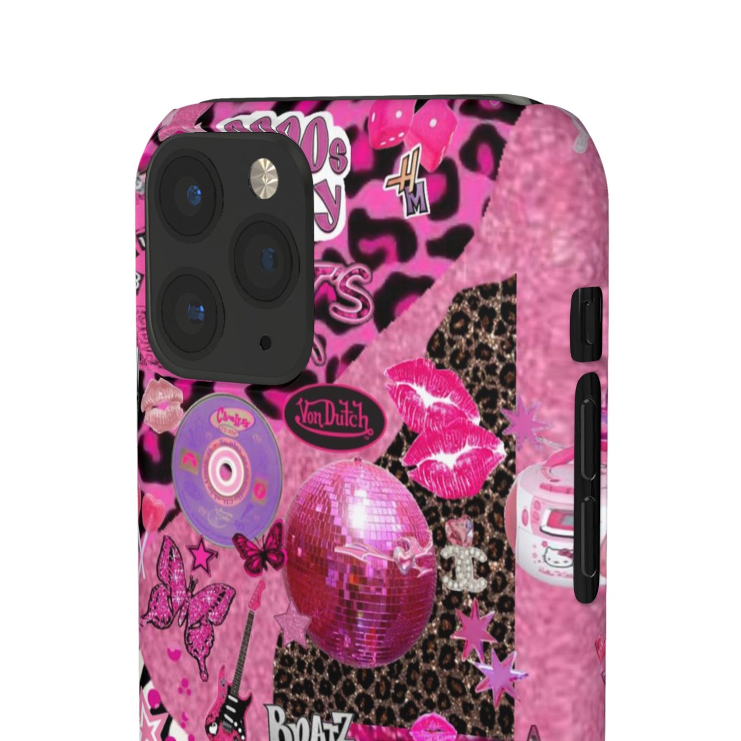 y2k trashy pink phone case