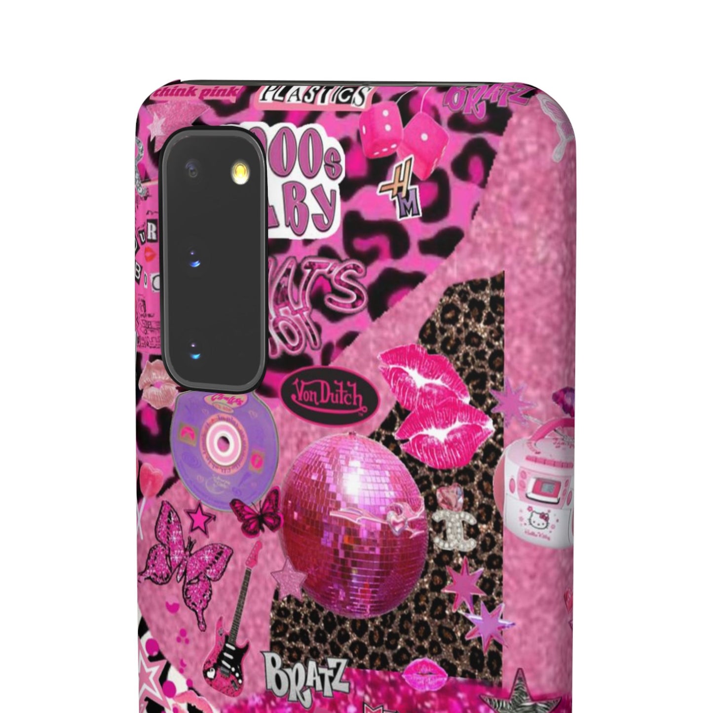 y2k trashy pink phone case