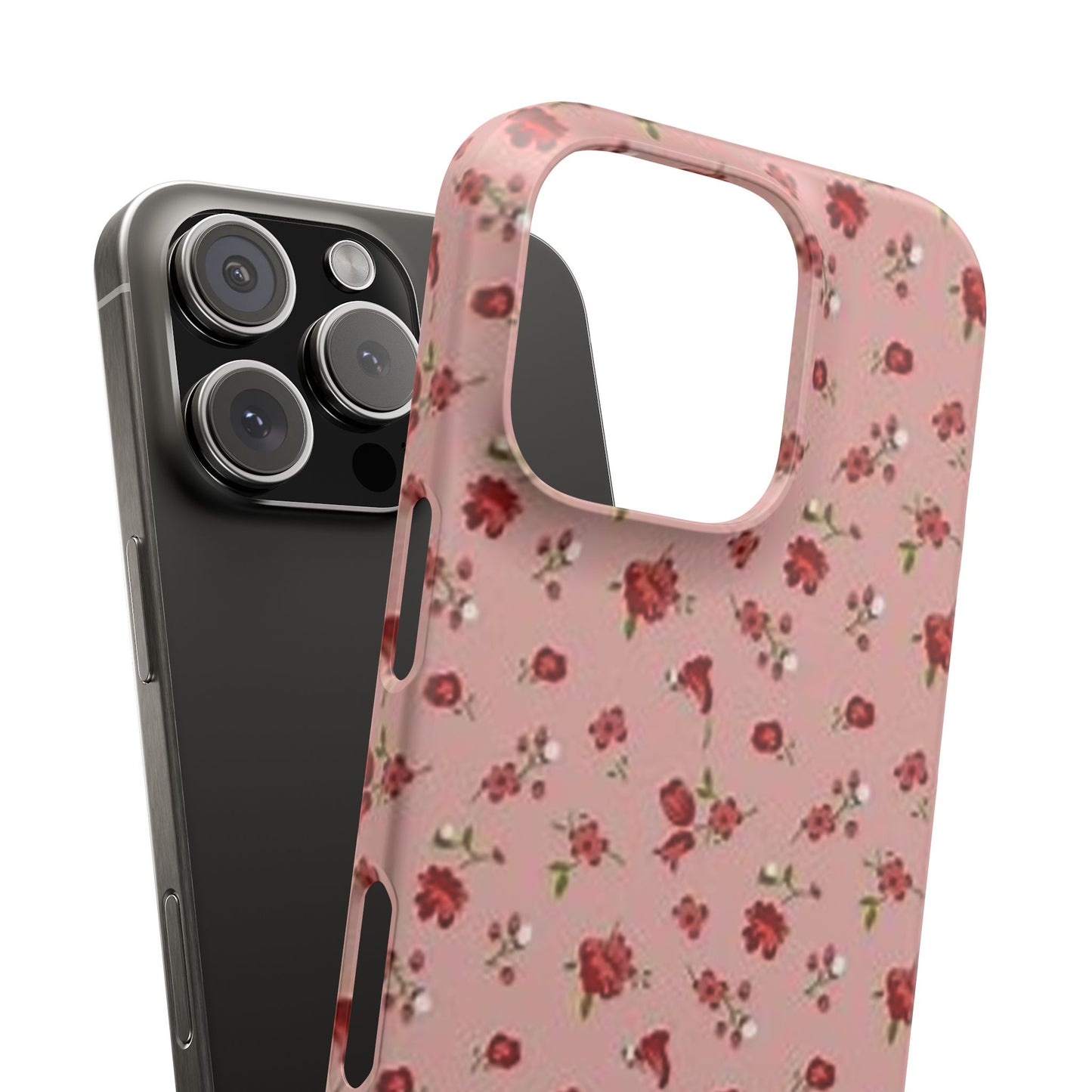 pink flower pattern phone case