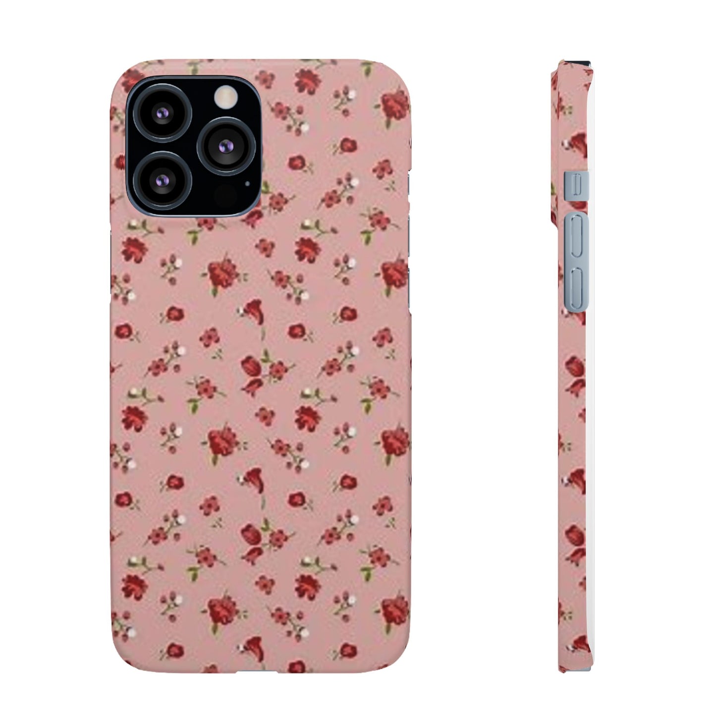 pink flower pattern phone case