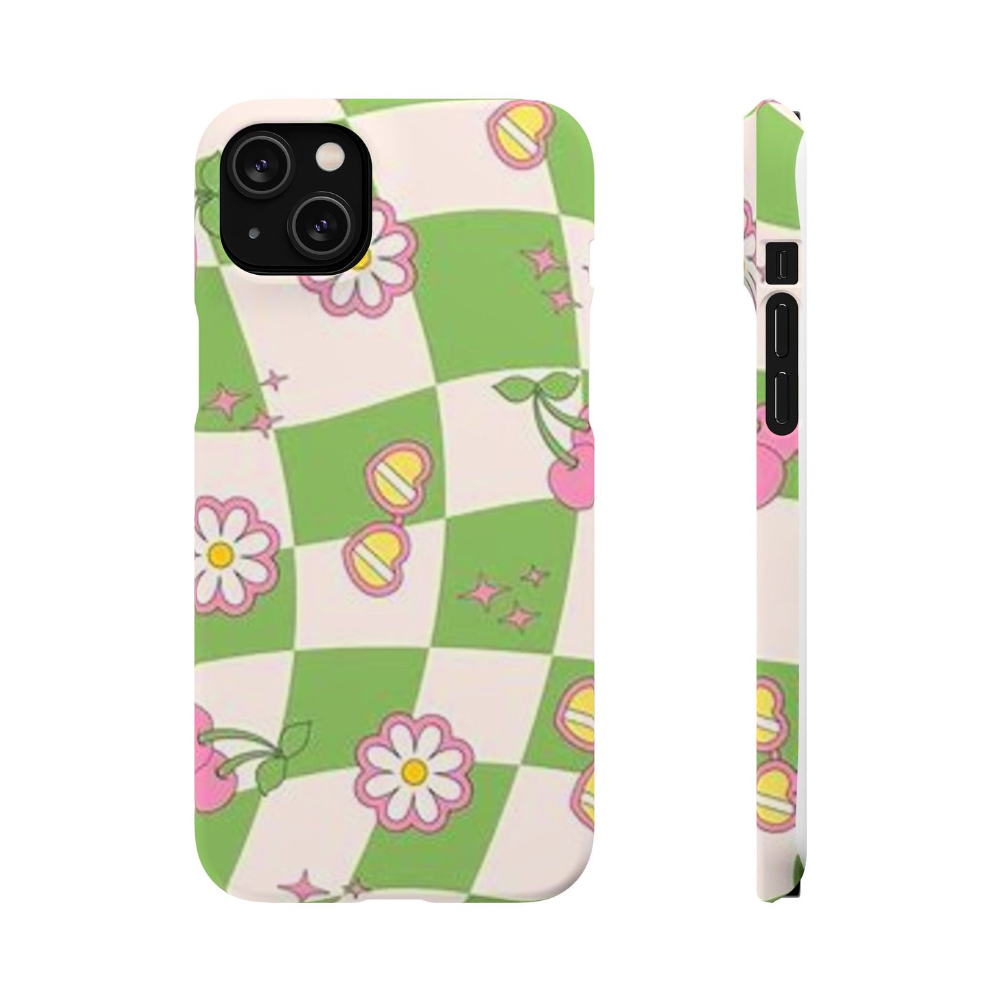 green indie pattern phone case