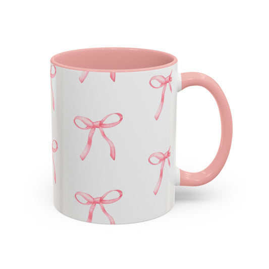 pink bow Accent Coffee Mug (11, 15oz)