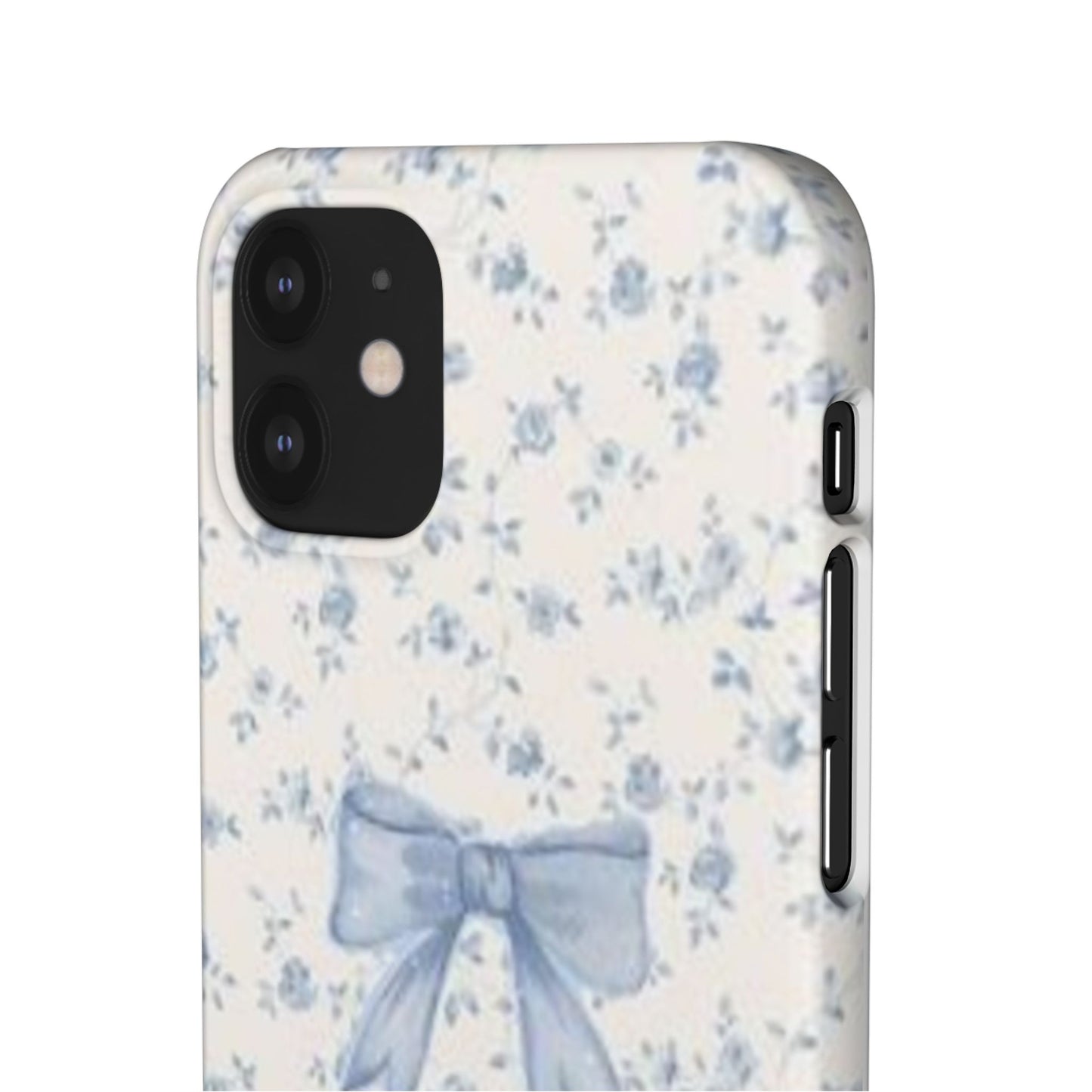 blue flowers and bow phone case