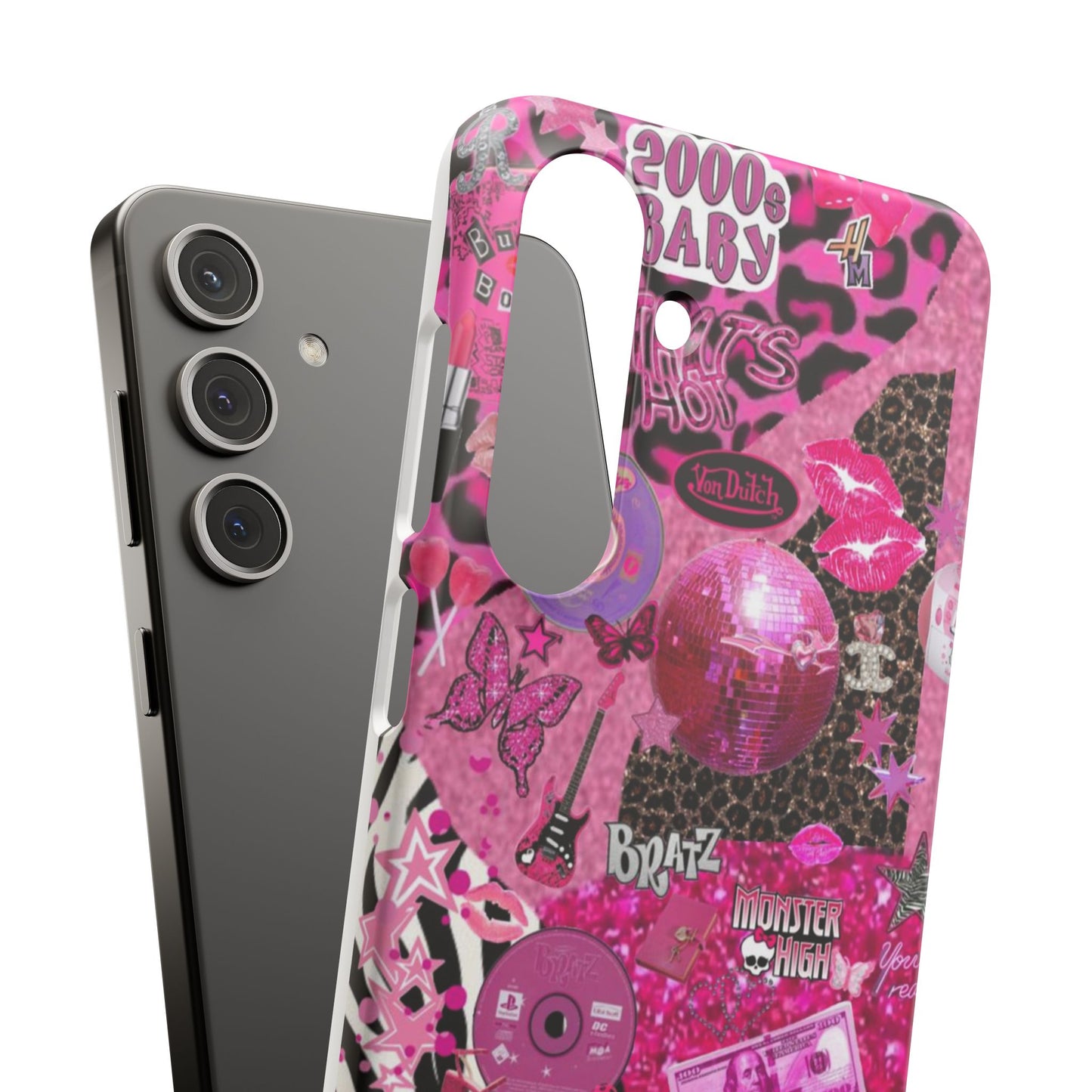 y2k trashy pink phone case