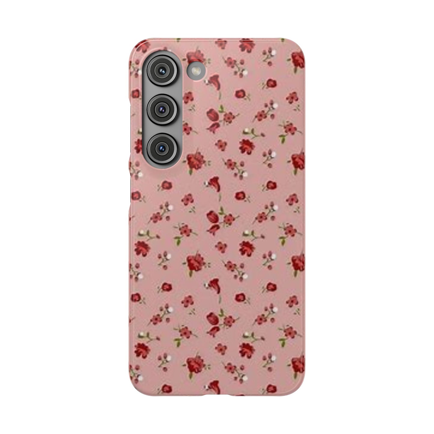 pink flower pattern phone case