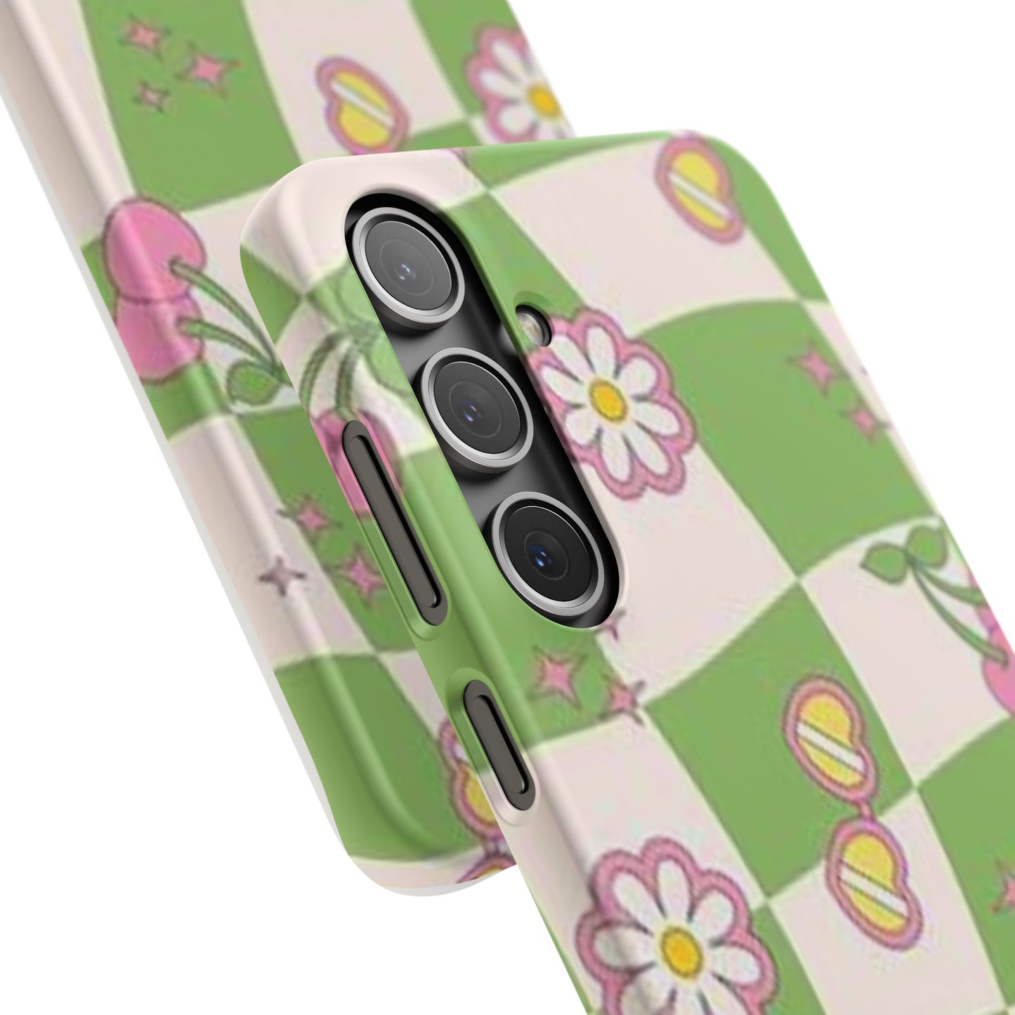 green indie pattern phone case