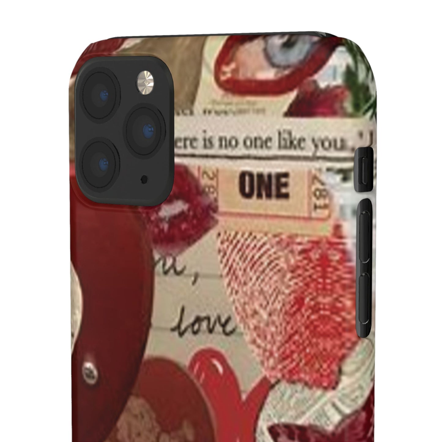 red collage phone case