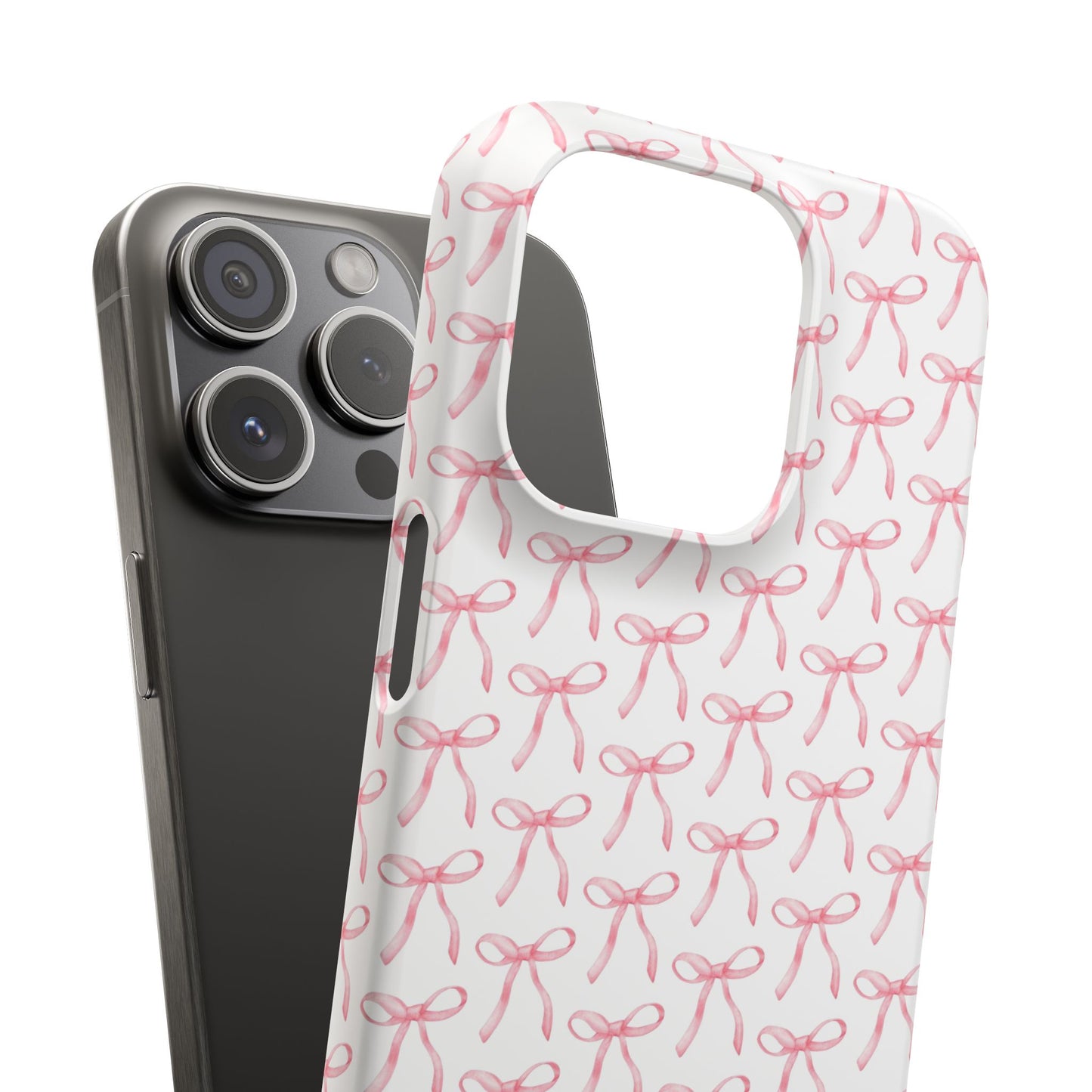 pink bow pattern phone case