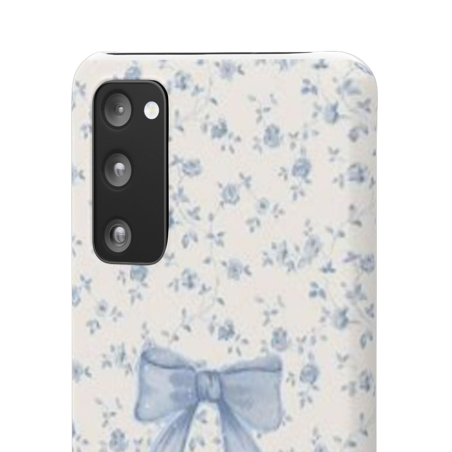 blue flowers and bow phone case