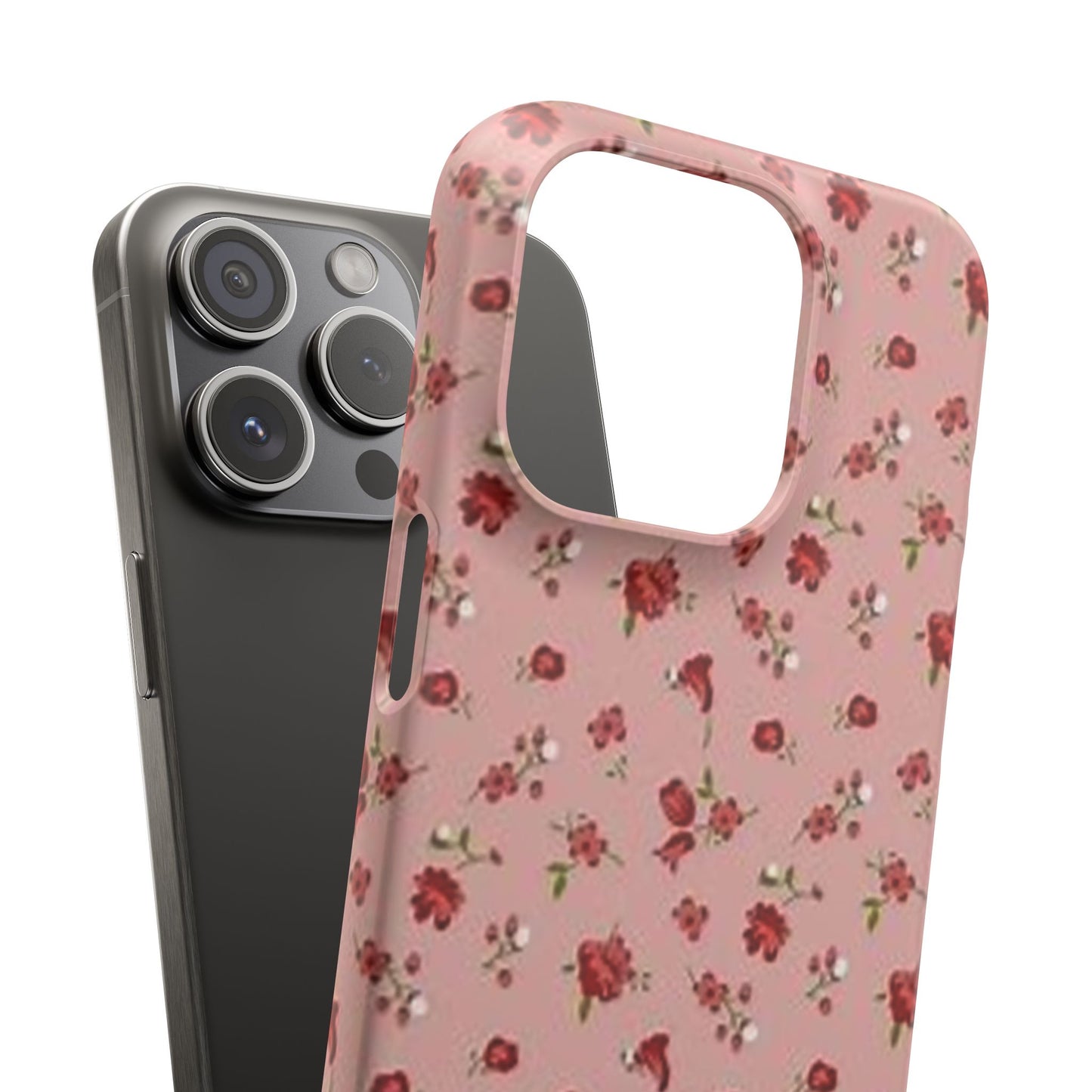 pink flower pattern phone case