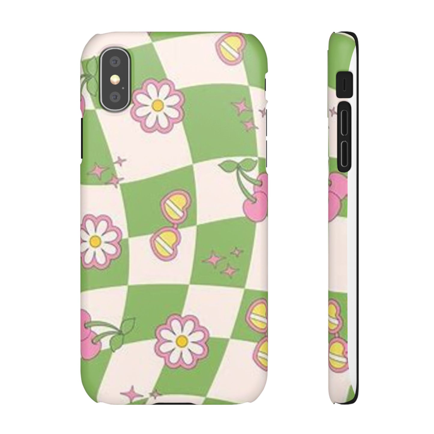 green indie pattern phone case