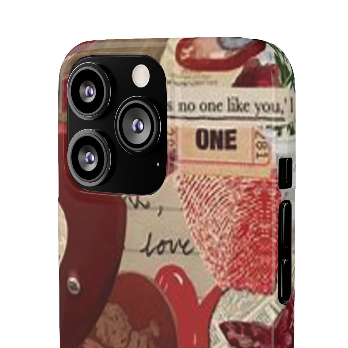 red collage phone case