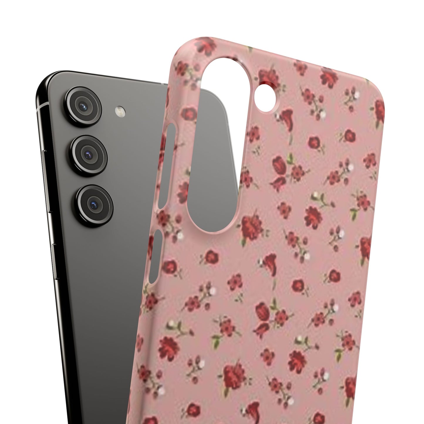 pink flower pattern phone case