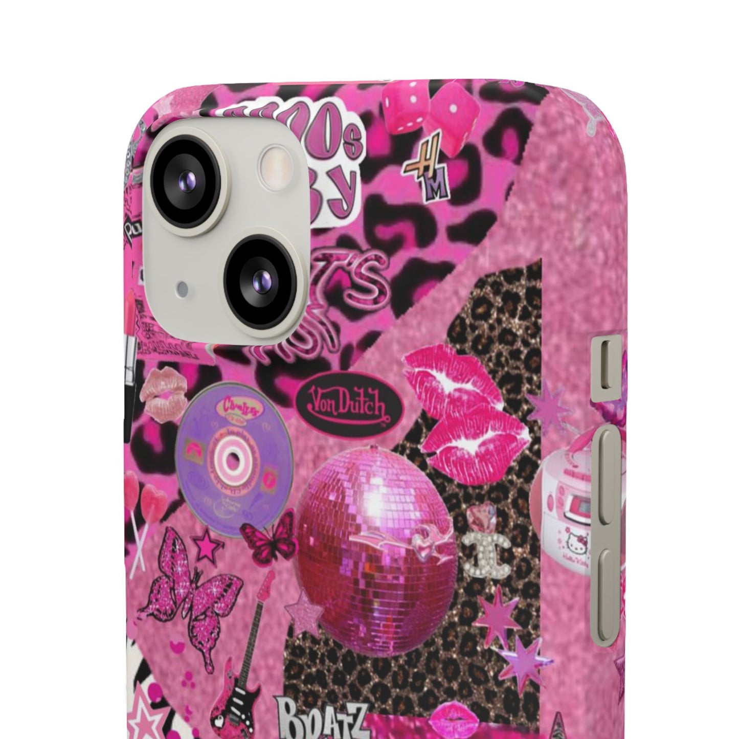 y2k trashy pink phone case